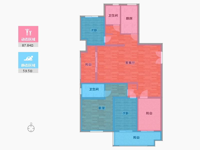 山东省-临沂市-儒辰·掌舵东岸-133.00-户型库-动静分区