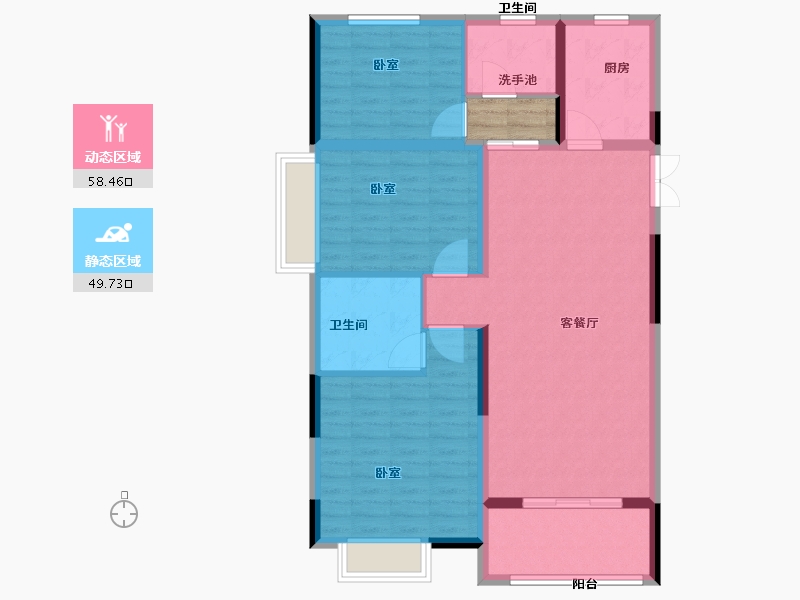 河南省-开封市-博府华庭-100.35-户型库-动静分区