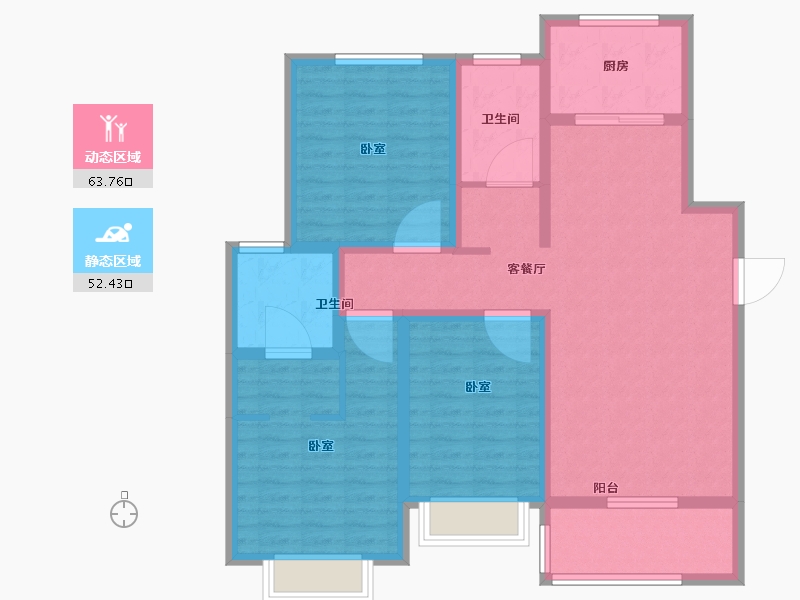 山东省-济宁市-惠民瑞马世家-103.00-户型库-动静分区