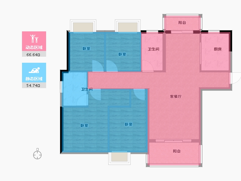 湖北省-黄冈市-信华滨江华庭-110.00-户型库-动静分区