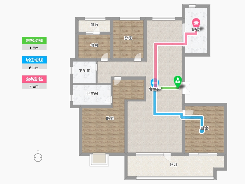 山东省-济宁市-保利时光印象-113.19-户型库-动静线