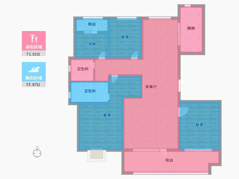 山东省-济宁市-保利时光印象-113.19-户型库-动静分区