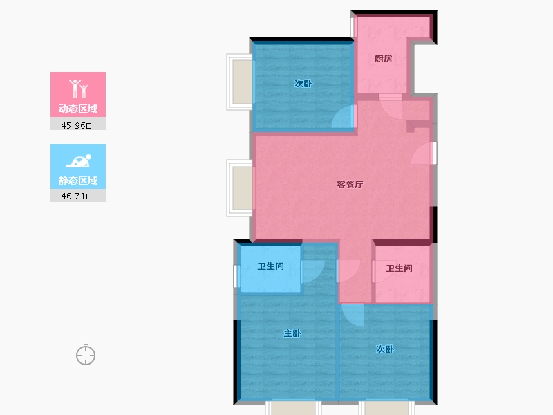 山东省-临沂市-华润中心-83.00-户型库-动静分区