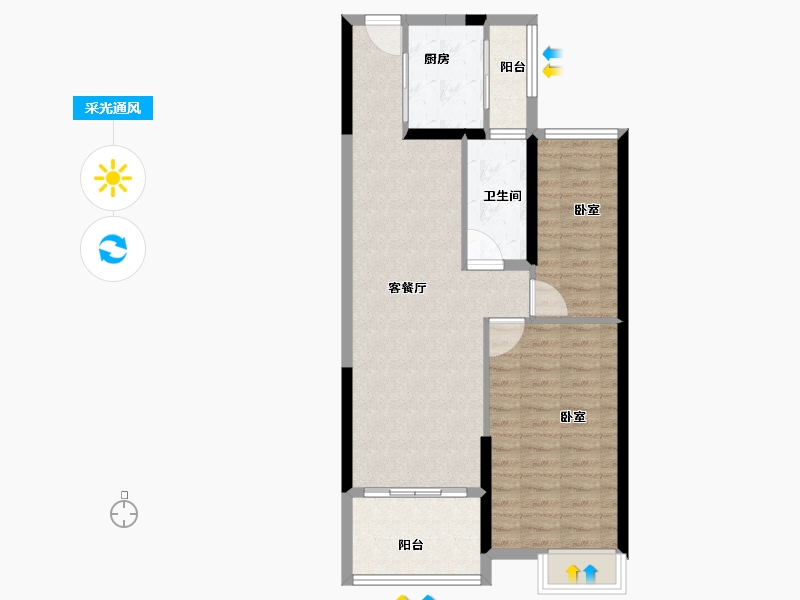 湖北省-襄阳市-国投襄阳府-75.19-户型库-采光通风