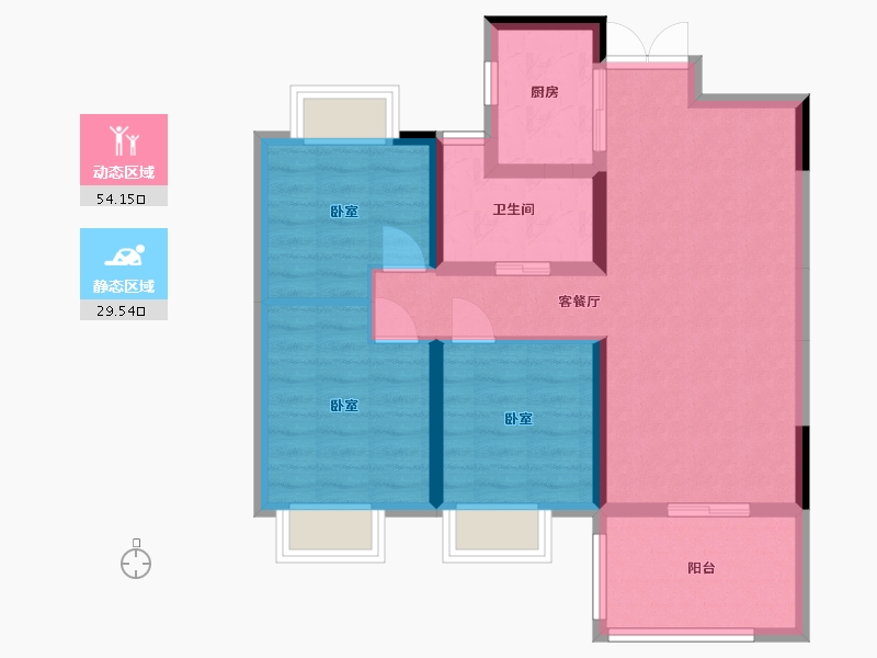 湖北省-宜昌市-一品江山-74.35-户型库-动静分区