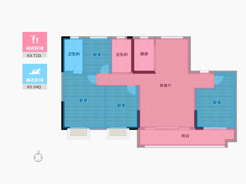 山东省-济宁市-碧桂园凤栖台-118.00-户型库-动静分区