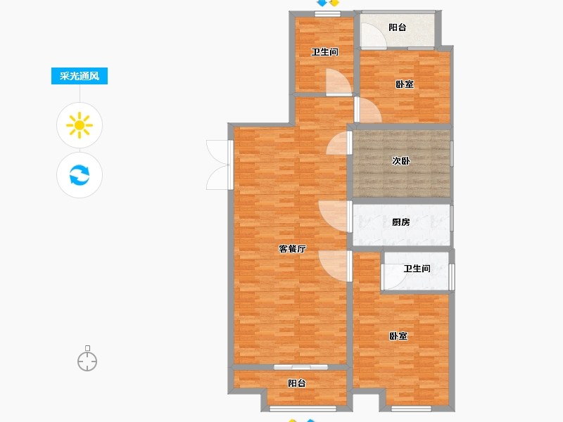 山东省-临沂市-儒辰·掌舵东岸-119.01-户型库-采光通风