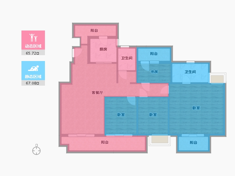 湖北省-武汉市-联投梓山郡-120.00-户型库-动静分区