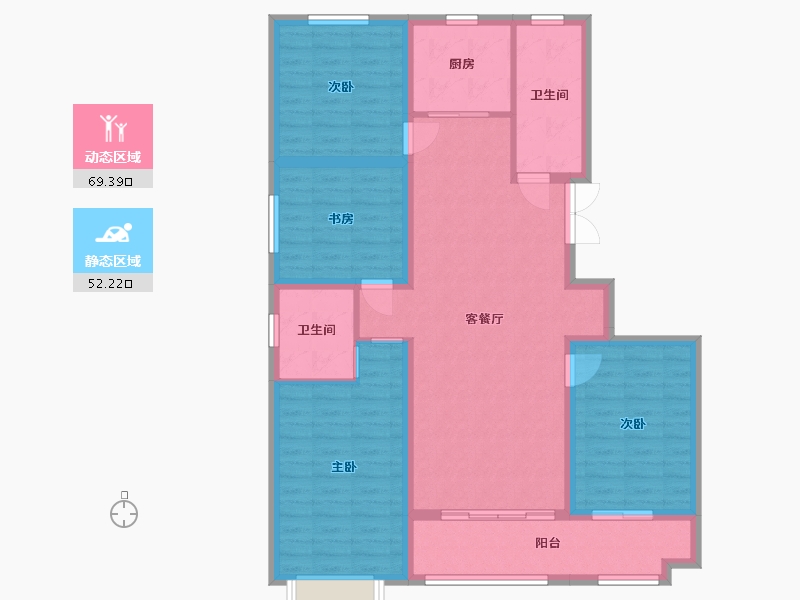 山东省-潍坊市-恒信风華上品-109.34-户型库-动静分区