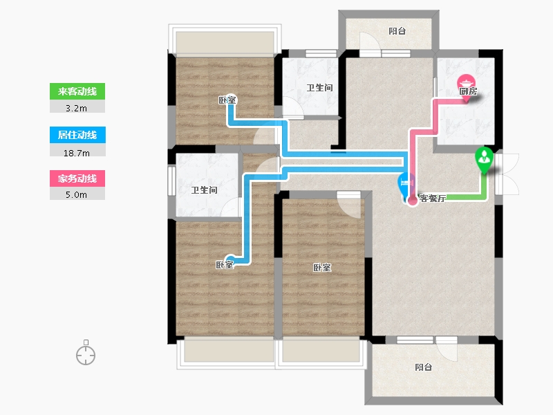 湖北省-黄冈市-菁华园-100.30-户型库-动静线