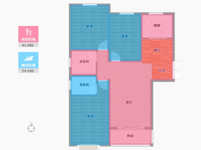 河南省-许昌市-山峰唐宁湾-103.66-户型库-动静分区