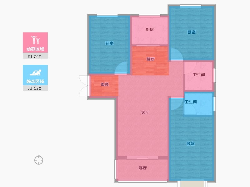 河南省-许昌市-山峰唐宁湾-103.66-户型库-动静分区