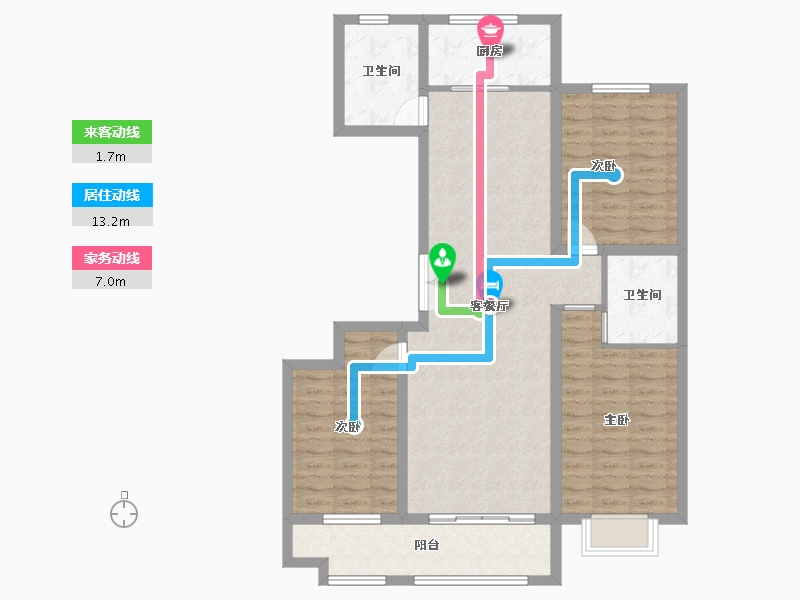 山东省-潍坊市-恒信风華上品-103.79-户型库-动静线