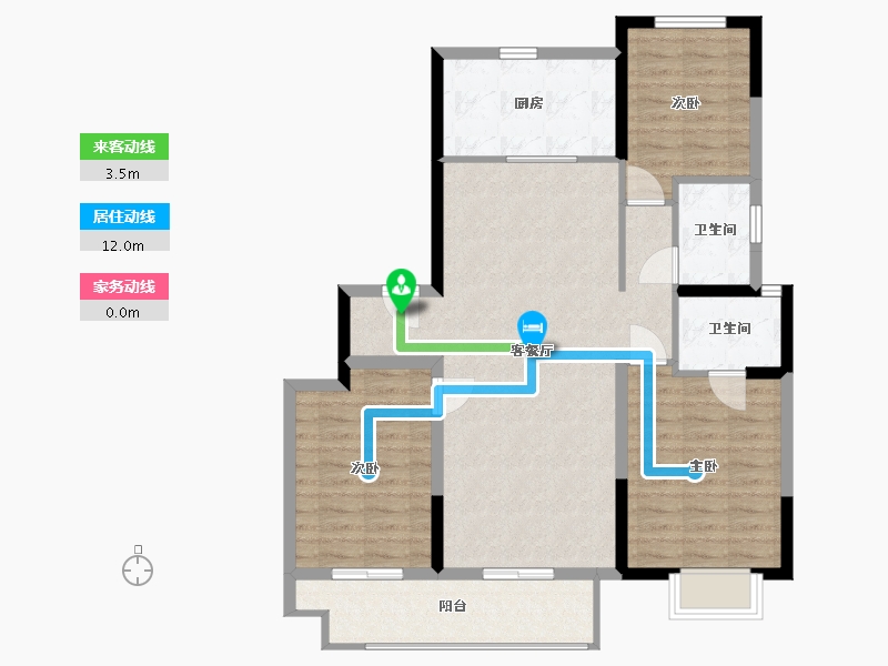 山东省-临沂市-宝德熙園-97.99-户型库-动静线