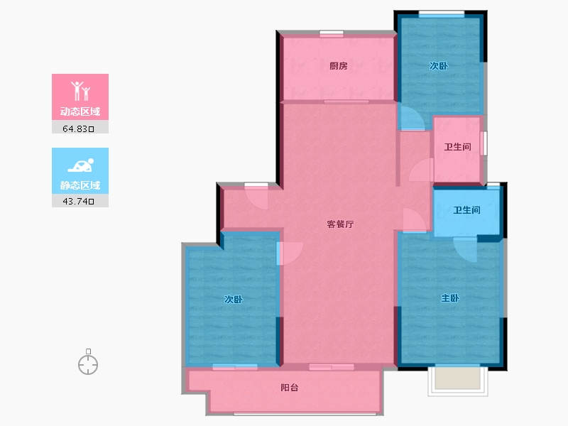 山东省-临沂市-宝德熙園-97.99-户型库-动静分区