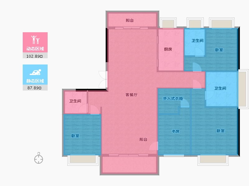 湖北省-武汉市-博译上坤云峯-177.35-户型库-动静分区