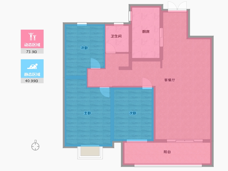 山东省-临沂市-茗筑华庭-103.00-户型库-动静分区