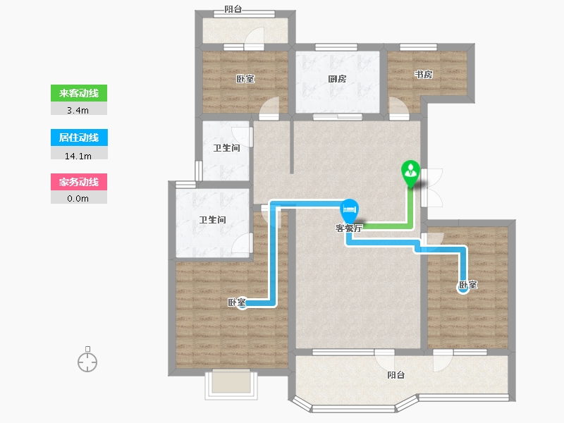 山东省-济宁市-惠民瑞马世家-112.99-户型库-动静线