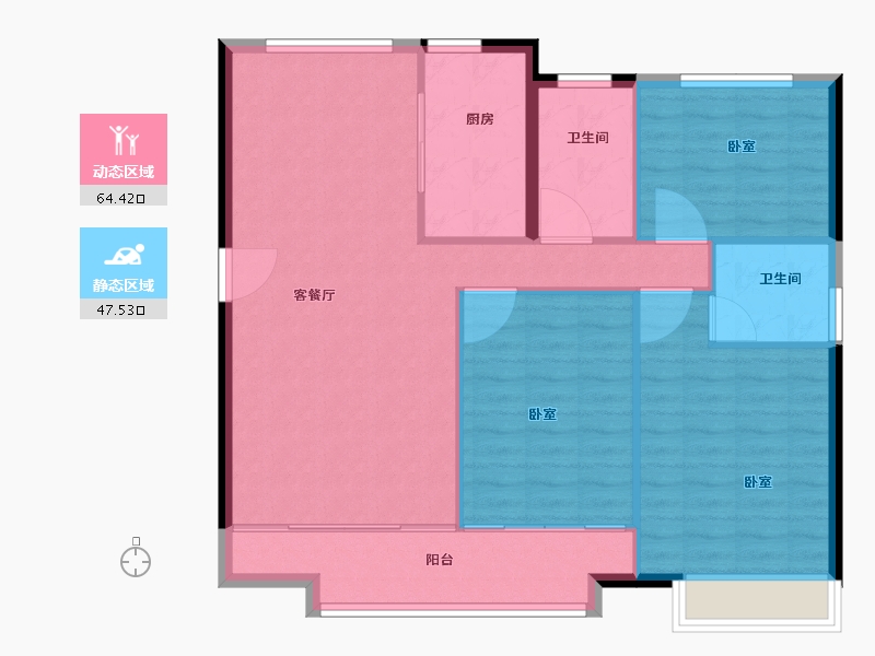 湖北省-襄阳市-国投襄阳府-103.25-户型库-动静分区