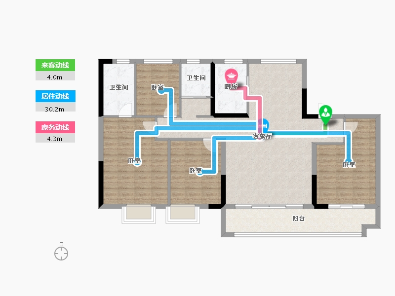 山东省-济宁市-碧桂园济州府领誉-118.00-户型库-动静线