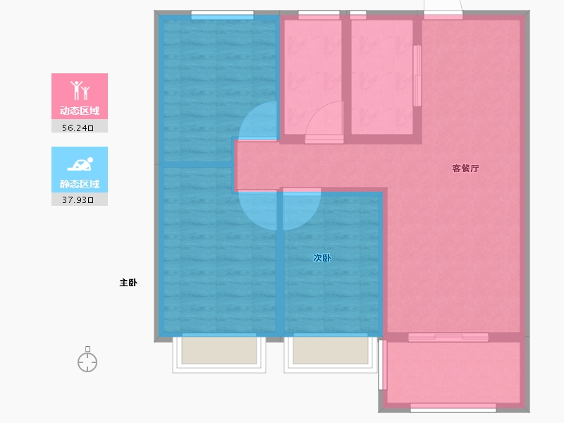 山东省-威海市-山能伴山首府-84.00-户型库-动静分区