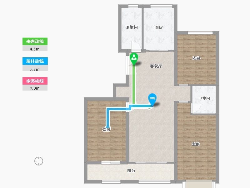 山东省-潍坊市-恒信风華上品-104.65-户型库-动静线