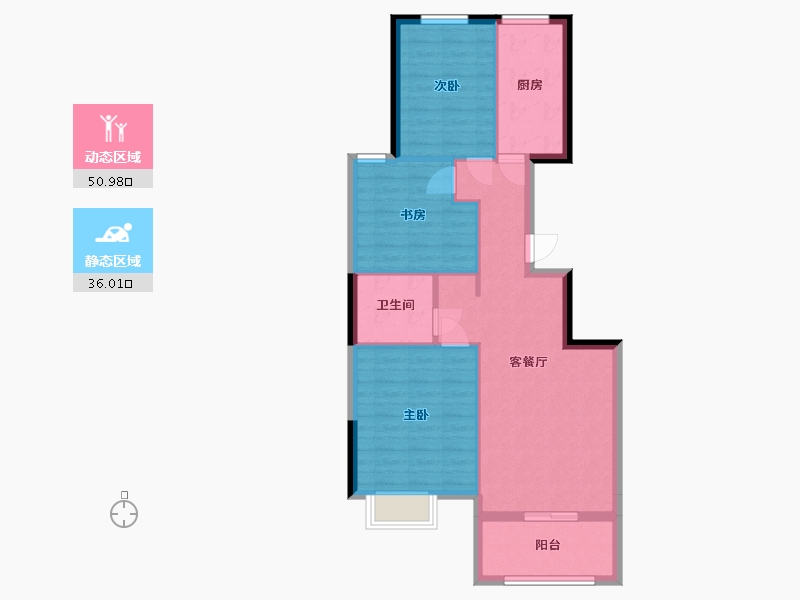 甘肃省-天水市-上尚宅-78.50-户型库-动静分区