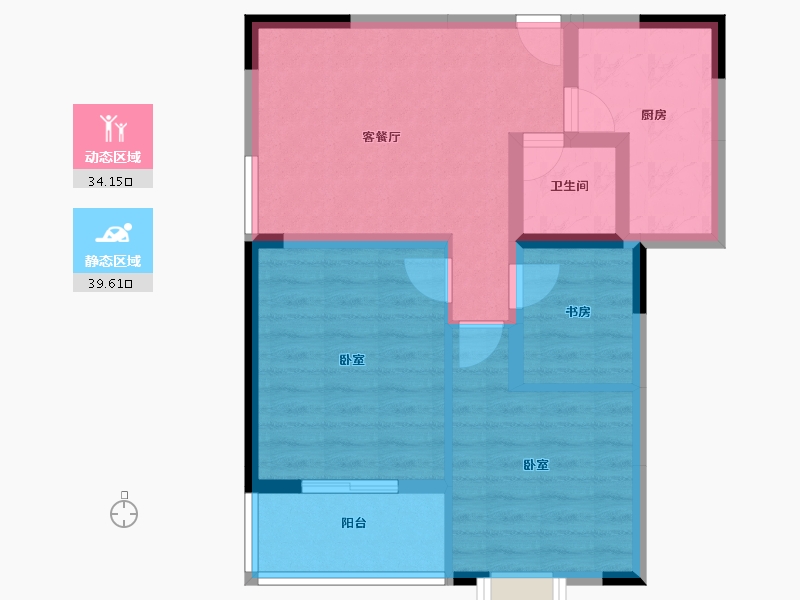 湖北省-黄冈市-锦绣山河幸福城三期-65.29-户型库-动静分区