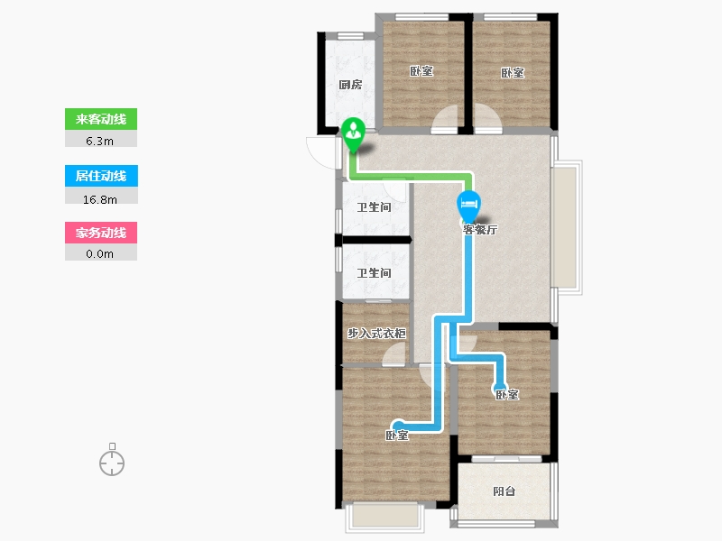 浙江省-金华市-星月嘉园-113.00-户型库-动静线