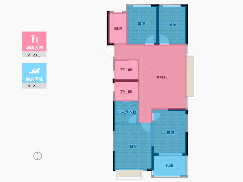 浙江省-金华市-星月嘉园-113.00-户型库-动静分区