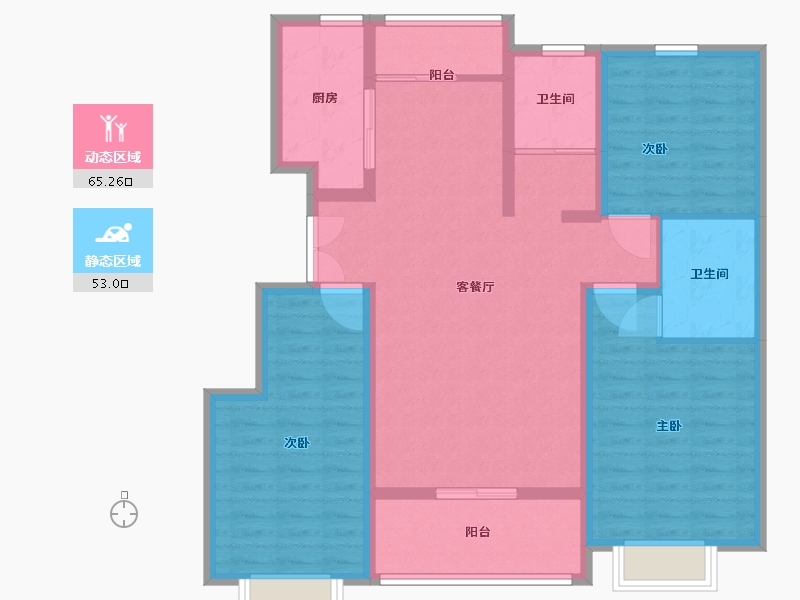 山东省-临沂市-房源印象东城-106.01-户型库-动静分区