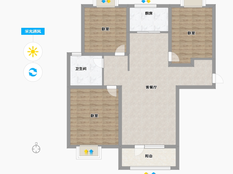 山东省-济宁市-惠民瑞马世家-94.00-户型库-采光通风