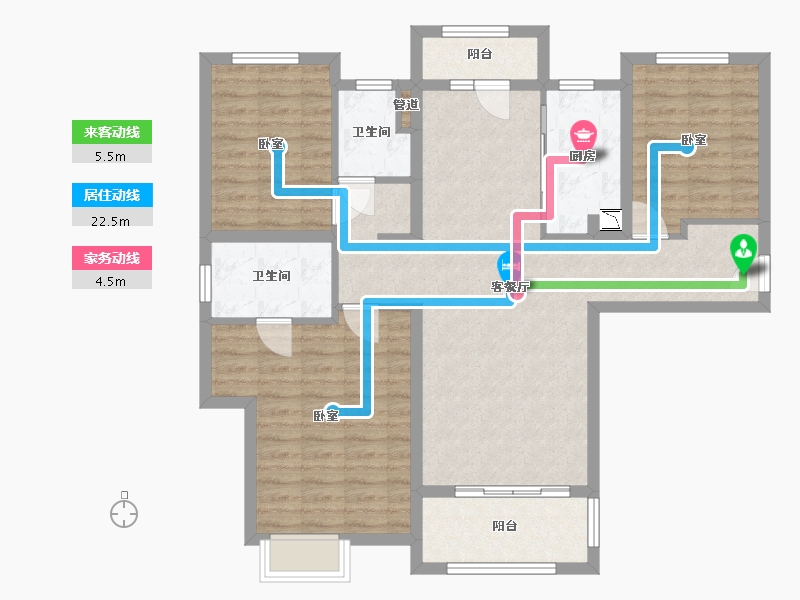 湖北省-武汉市-金地悦江时代-104.00-户型库-动静线