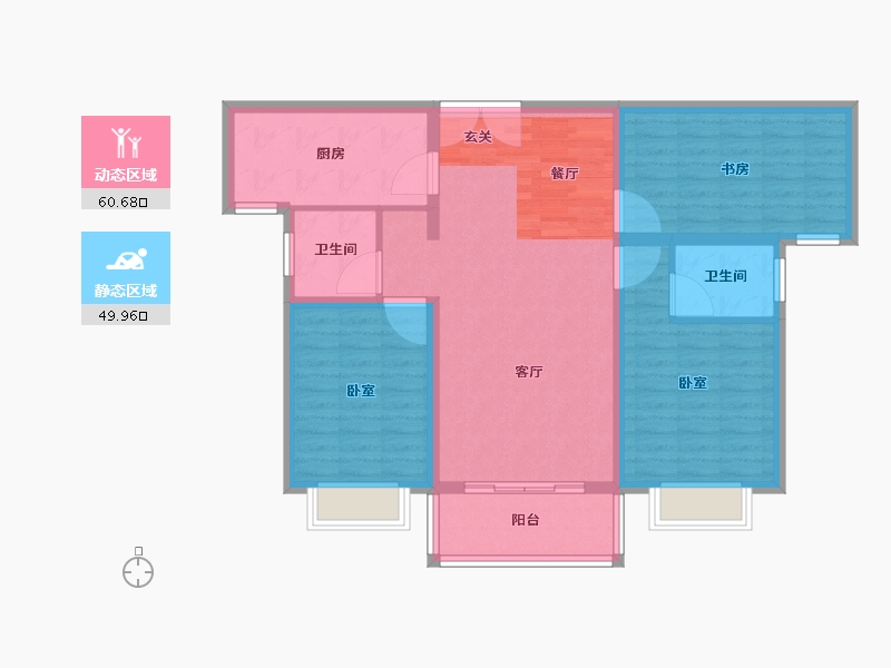 河南省-许昌市-山峰唐宁湾-99.86-户型库-动静分区