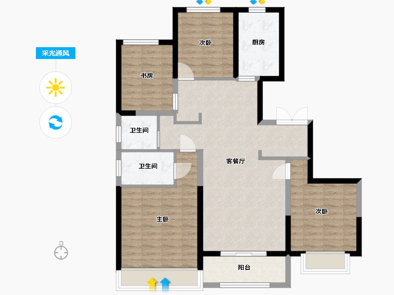 山东省-潍坊市-众成学府生活城-99.02-户型库-采光通风