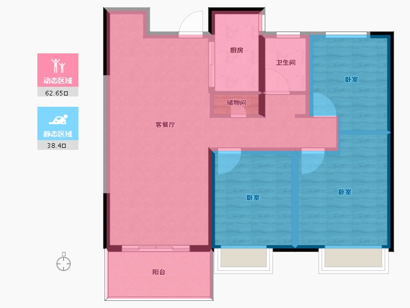 河南省-许昌市-康桥九溪天悦-91.01-户型库-动静分区