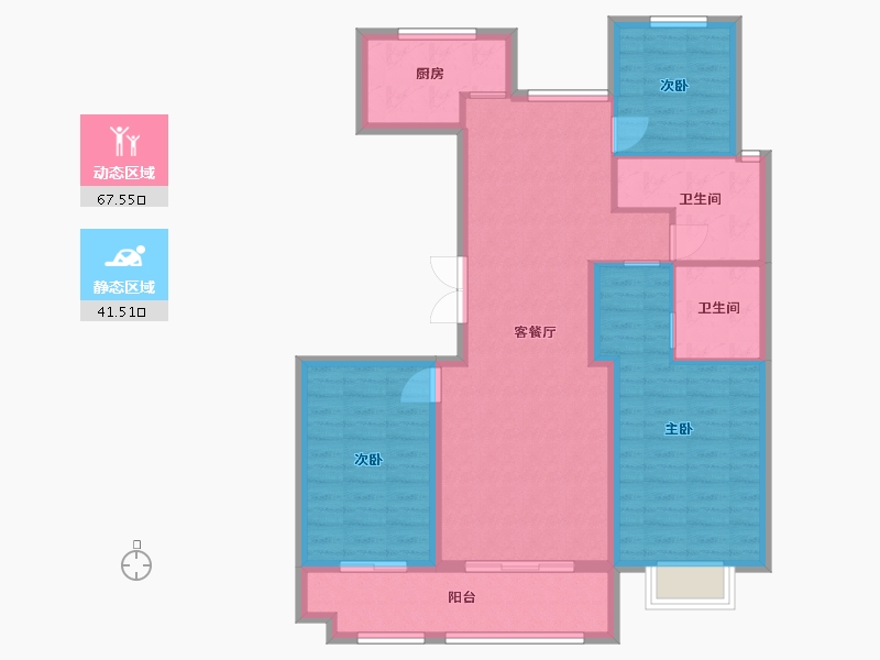 山东省-潍坊市-恒信风華上品-98.06-户型库-动静分区