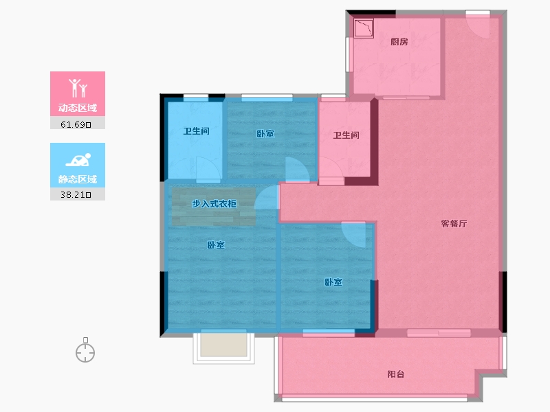 湖北省-黄冈市-义水星城-89.78-户型库-动静分区