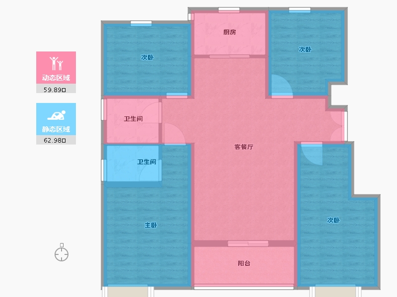 山东省-临沂市-房源印象东城-110.01-户型库-动静分区