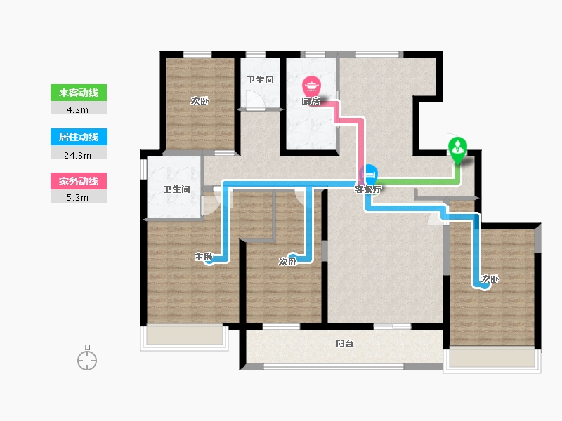 山东省-潍坊市-众成学府生活城-143.21-户型库-动静线