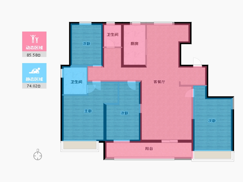 山东省-潍坊市-众成学府生活城-143.21-户型库-动静分区