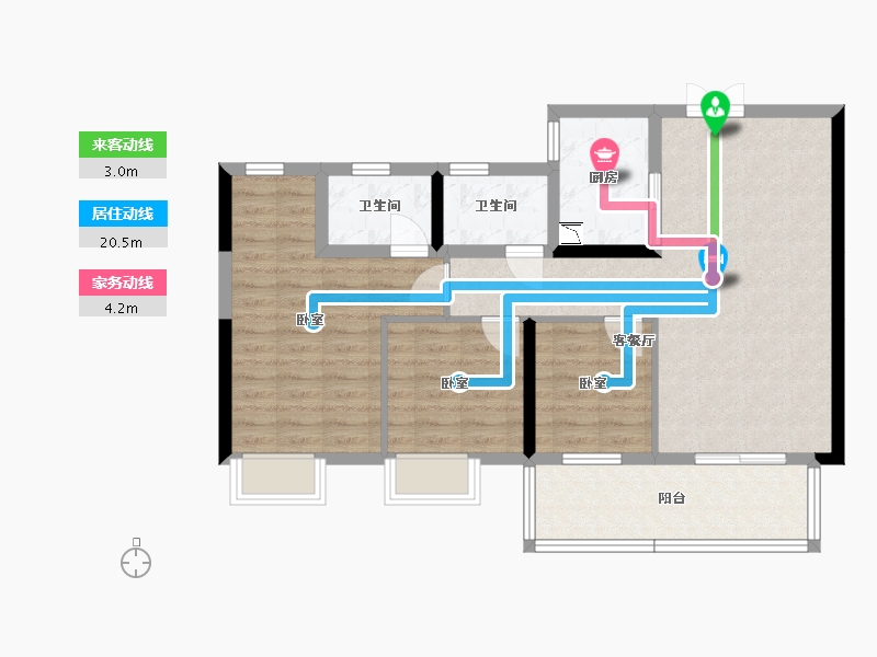 湖北省-宜昌市-一品江山-83.39-户型库-动静线