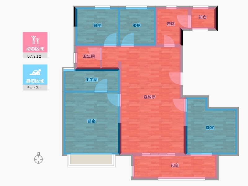 河南省-郑州市-康桥兰溪-114.00-户型库-动静分区