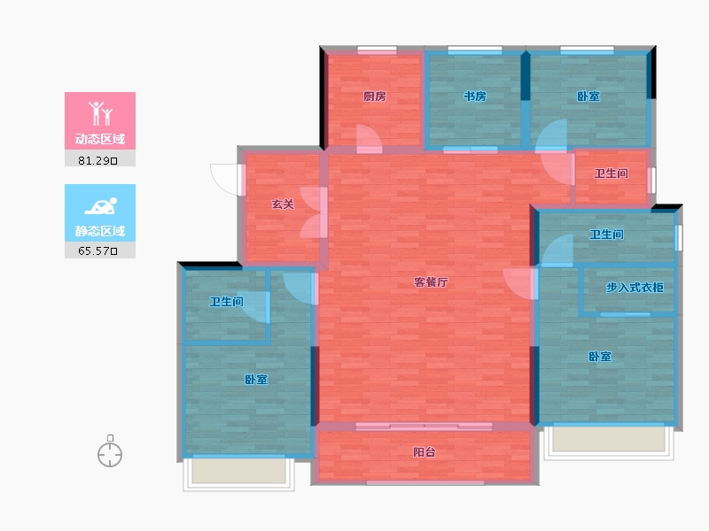 河南省-郑州市-康桥兰溪-133.00-户型库-动静分区