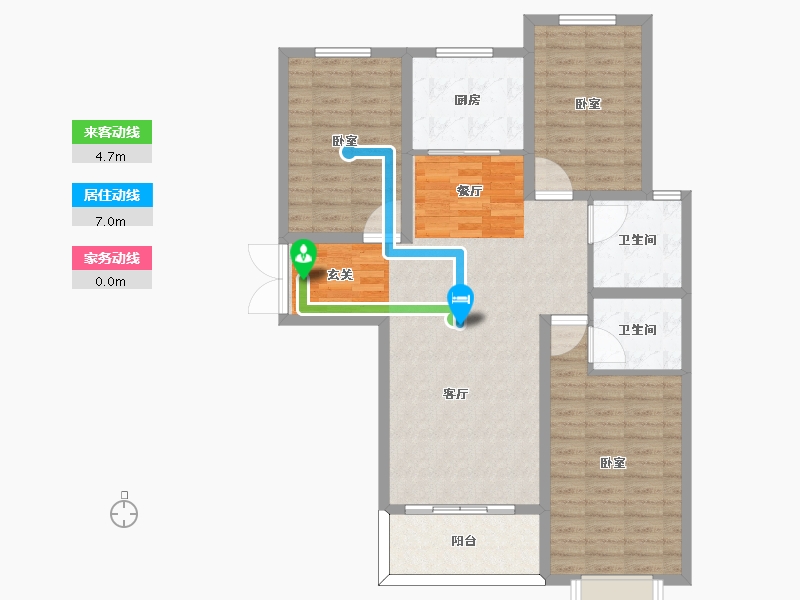 河南省-许昌市-山峰唐宁湾-102.51-户型库-动静线