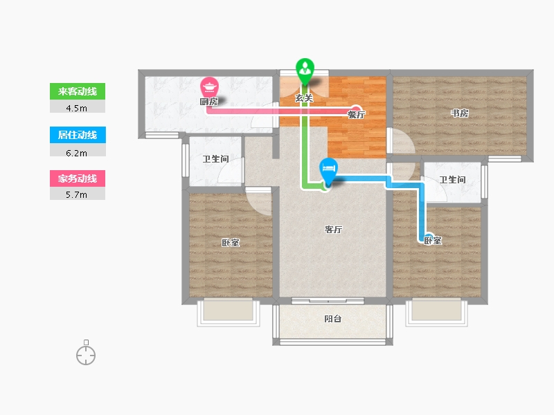 河南省-许昌市-山峰唐宁湾-100.53-户型库-动静线