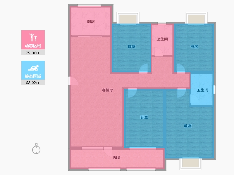 山东省-济宁市-惠民瑞马世家-127.99-户型库-动静分区