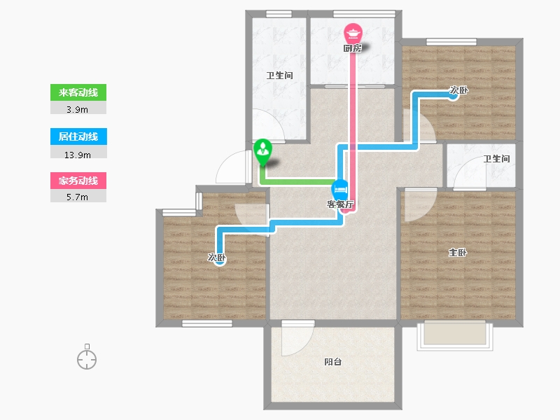 山东省-威海市-大尚逸龙湾-115.00-户型库-动静线