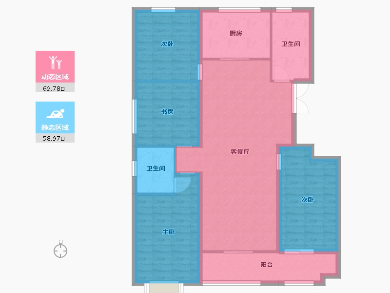 山东省-潍坊市-恒信风華上品-116.82-户型库-动静分区