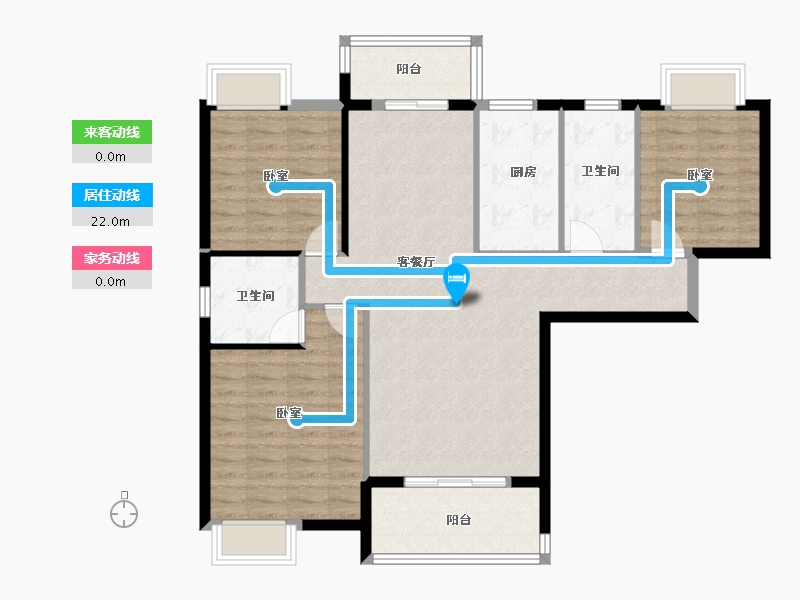 湖北省-黄冈市-红安盛安新都-100.44-户型库-动静线